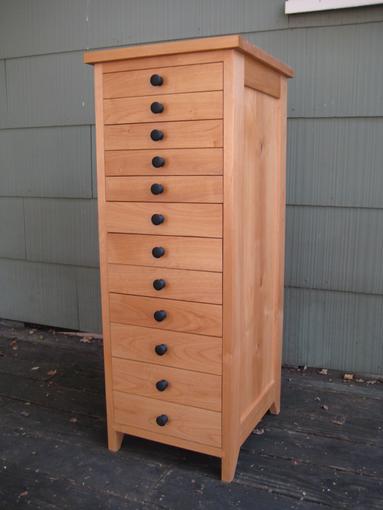 shaker alder small chest of drawers