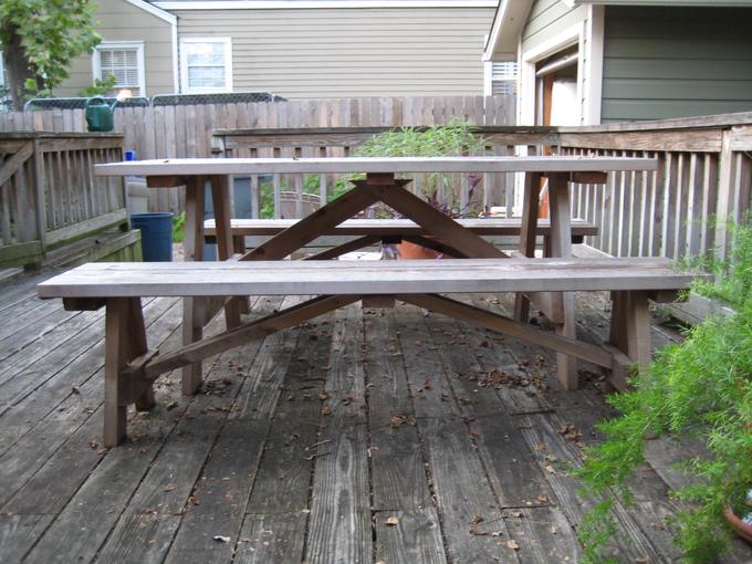 build yourself picnic table side