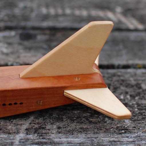 wooden toy plane tail