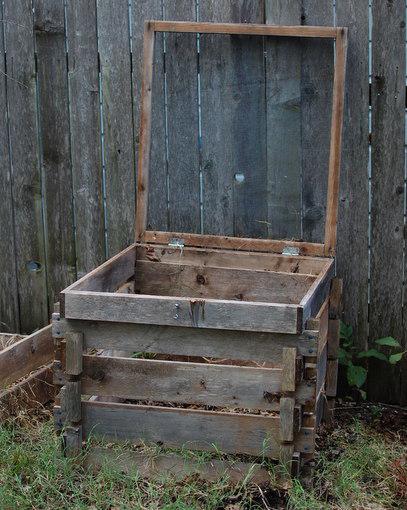 compost bin hinged lid