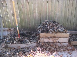 homemade compost bin turning