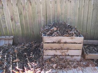 homemade compost bin turning