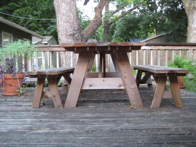 diy picnic table end